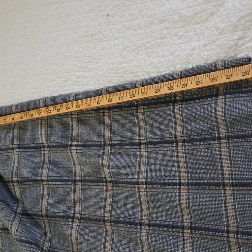 Pendleton Vintage Virgin Wool Gray  Cream Plaid Blazer and Skirt Set Womens 14 - Picture 9 of 13